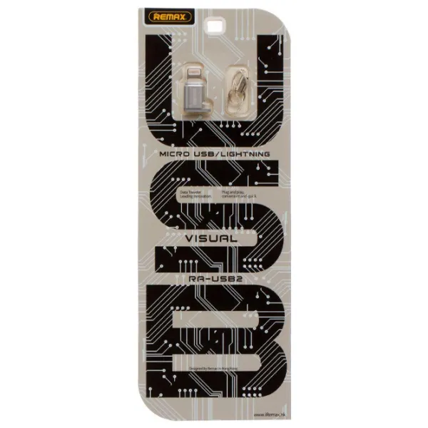 Adapter RA-USB2 Remax microUSB + Lightning Silver photo 4