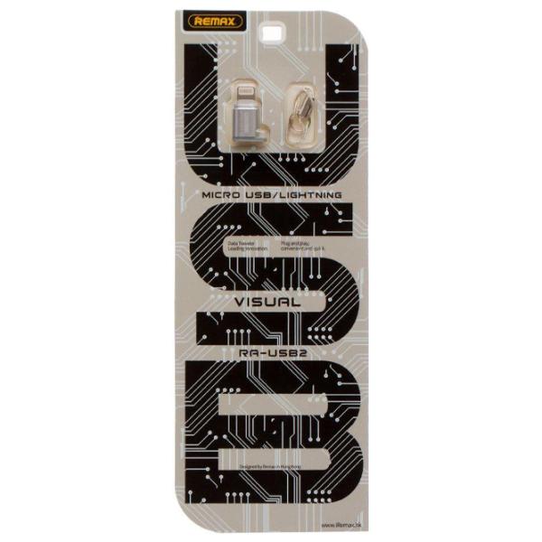 Adapter RA-USB2 Remax microUSB + Lightning Silver photo 4