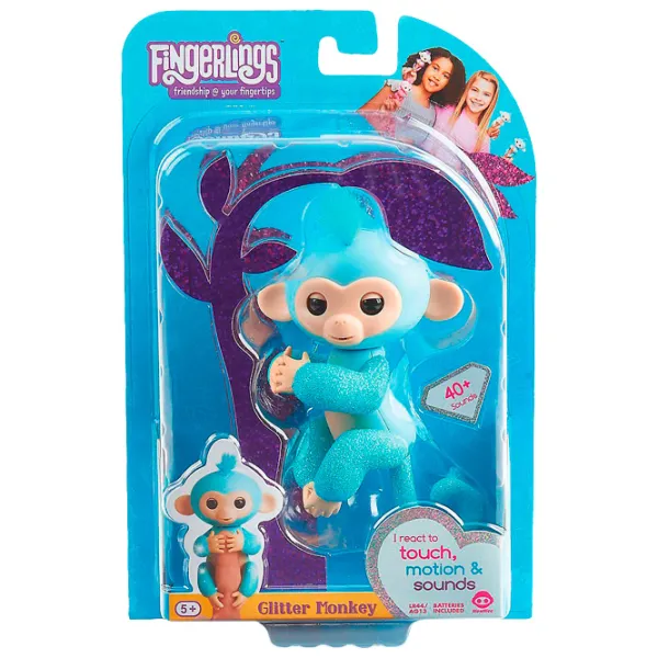 Игрушка WowWee Fingerlings Glitter Monkey 5+/ Бирюзовый photo 4