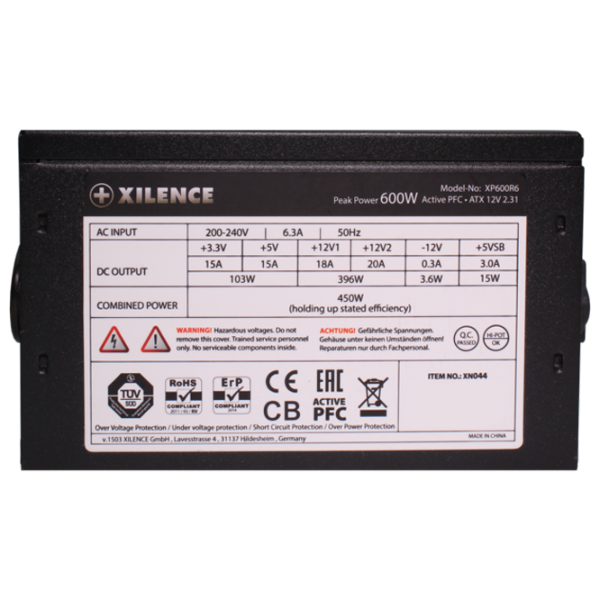 Sursă de alimentare Xilence XP600R6 600 W photo 3