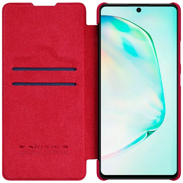 Чехол для смартфона Samsung Galaxy S10 Lite Nillkin/ Flip Cover/ Leather/ TPU/ Красный photo 2 Чехол для смартфона Samsung Galaxy S10 Lite Nillkin/ Flip Cover/ Leather/ TPU/ Красный photo 2