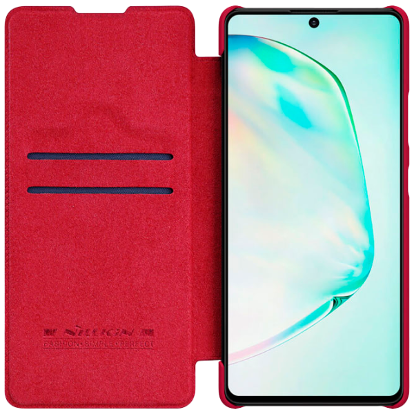 Чехол для смартфона Samsung Galaxy S10 Lite Nillkin/ Flip Cover/ Leather/ TPU/ Красный photo 2 Чехол для смартфона Samsung Galaxy S10 Lite Nillkin/ Flip Cover/ Leather/ TPU/ Красный photo 2