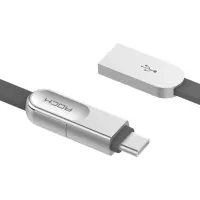 Cablu pentru telefon Cobblestone Rock USB Type-A + microUSB, USB Type-C 1 m/ Black photo 2