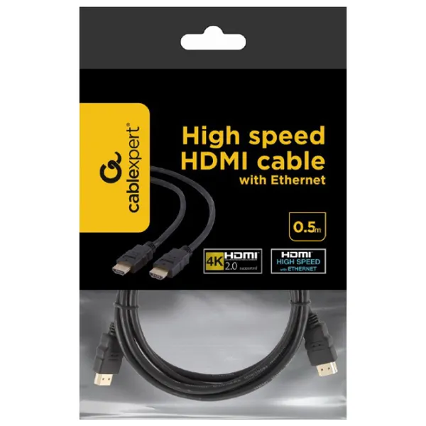 Кабель видео Cablexpert HDMI + HDMI 0.5 м/ Черный photo 5