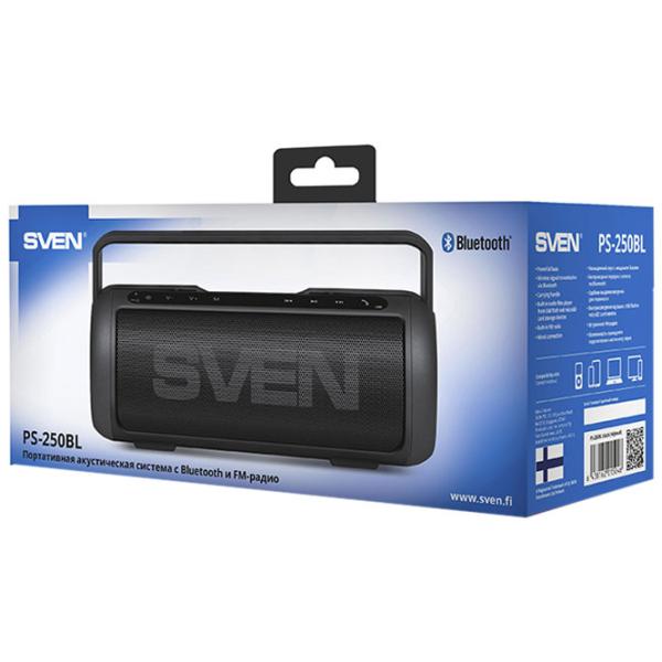 Портативная колонка Sven PS-250BL 2 x 5 Вт/ Черный photo 5 Портативная колонка Sven PS-250BL 2 x 5 Вт/ Черный photo 5