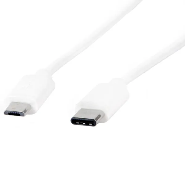 Кабель данных LMP USB-C + microUSB 1 м/ Белый photo 2 Кабель данных LMP USB-C + microUSB 1 м/ Белый photo 2