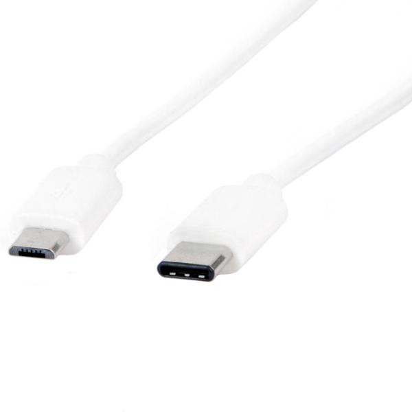 Кабель данных LMP USB-C + microUSB 1 м/ Белый photo 2 Кабель данных LMP USB-C + microUSB 1 м/ Белый photo 2