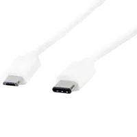 Кабель данных LMP USB-C + microUSB 1 м/ Белый photo 2