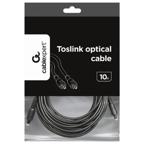 Cablu audio Cablexpert Toslink + Toslink 10 m/ Black photo 5 Cablu audio Cablexpert Toslink + Toslink 10 m/ Black photo 5