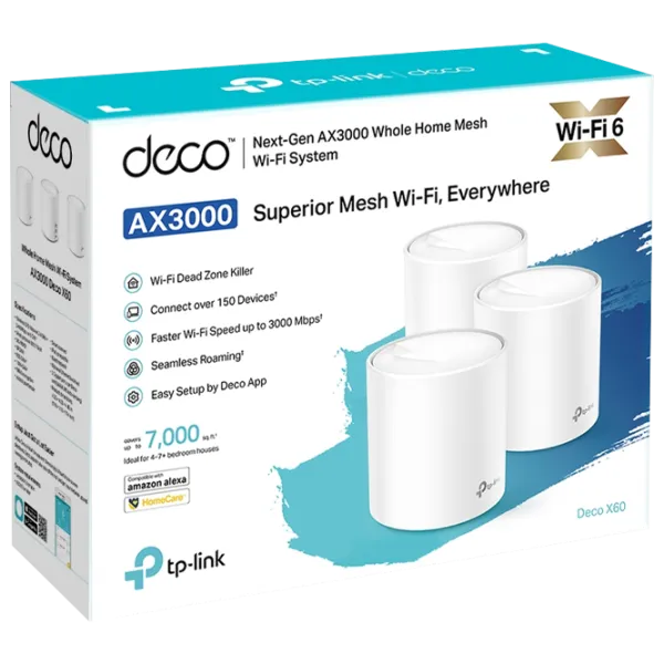 Усилитель сигнала TP-Link Deco X60 Mesh Wi-Fi/ Белый photo 3