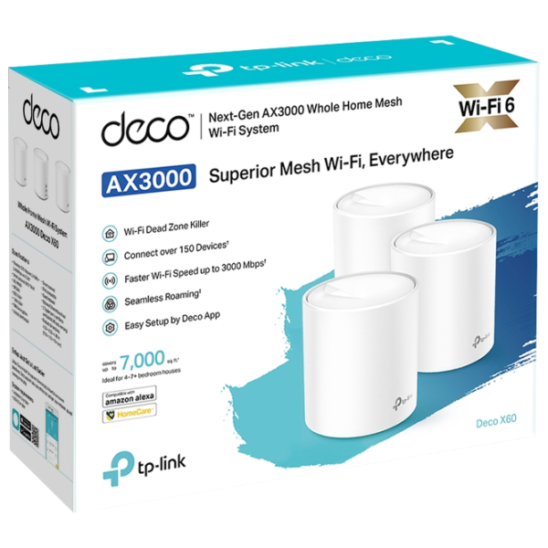 Усилитель сигнала TP-Link Deco X60 Mesh Wi-Fi/ Белый photo 3