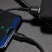 Cablu pentru telefon BX-16 Borofone USB Type-A + USB Type-C 1 m/ Black photo 4