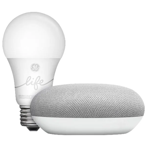 Умная лампочка светодиодная Google Home Mini Smart Light Starter Kit GA00518-US E27/ 9.5 Вт/ 2700 K/ 760лм/ White photo 4