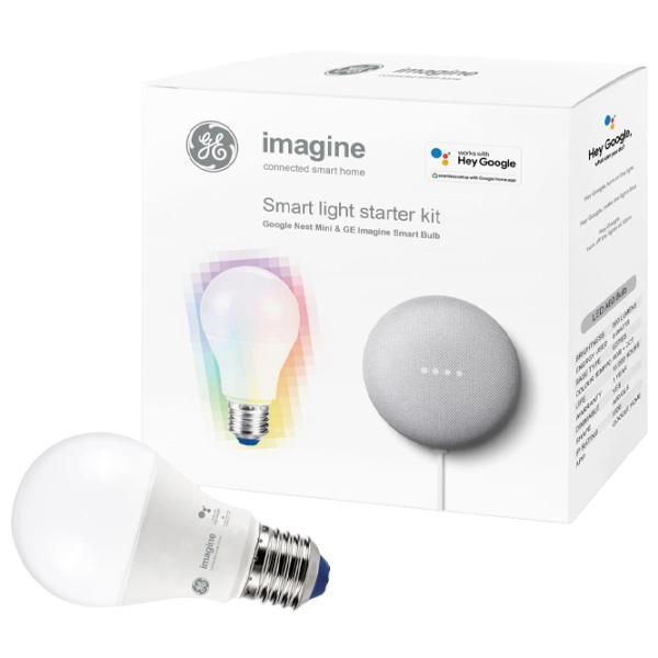 Умная лампочка светодиодная Google Home Mini Smart Light Starter Kit GA00518-US E27/ 9.5 Вт/ 2700 K/ 760лм/ White photo 5
