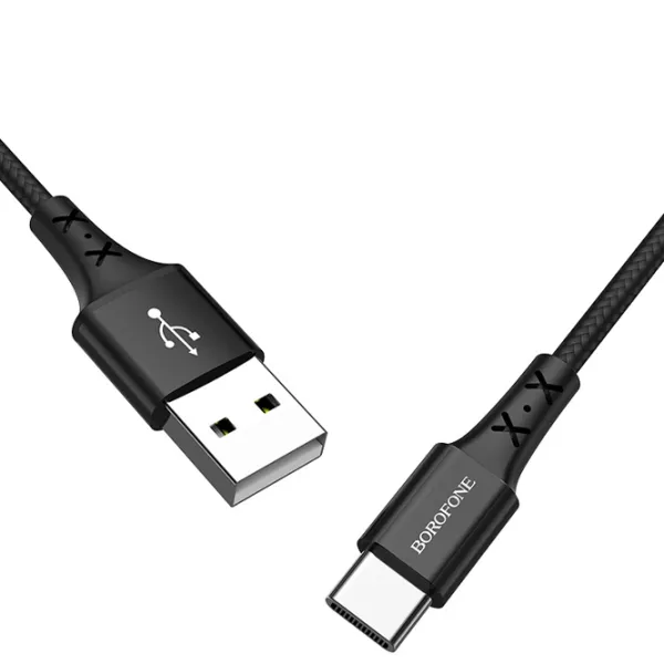 Кабель для телефона BX-20 Borofone USB Type-A + USB Type-C 1 м/ Черный photo 3