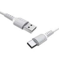 Cablu USB BX-16 Borofone USB Type-A + USB Type-C 1 m/ White photo 3
