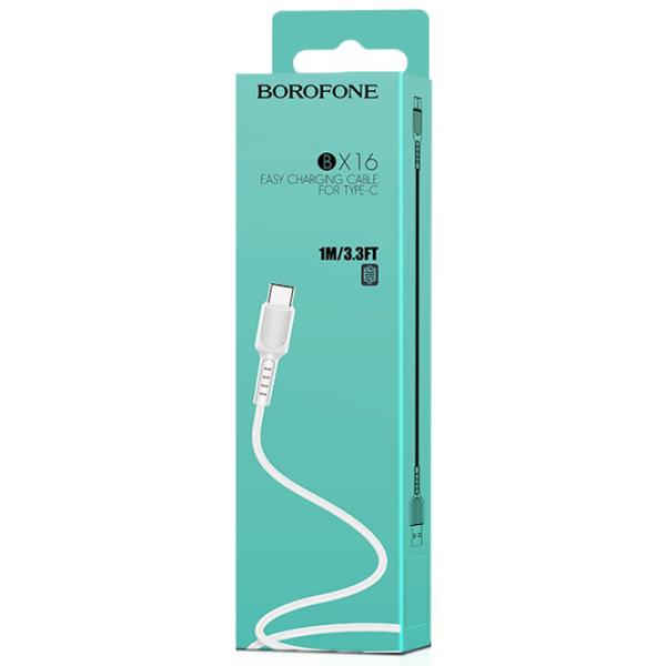 Кабель USB BX-16 Borofone USB Type-A + USB Type-C 1 м/ Белый photo 5