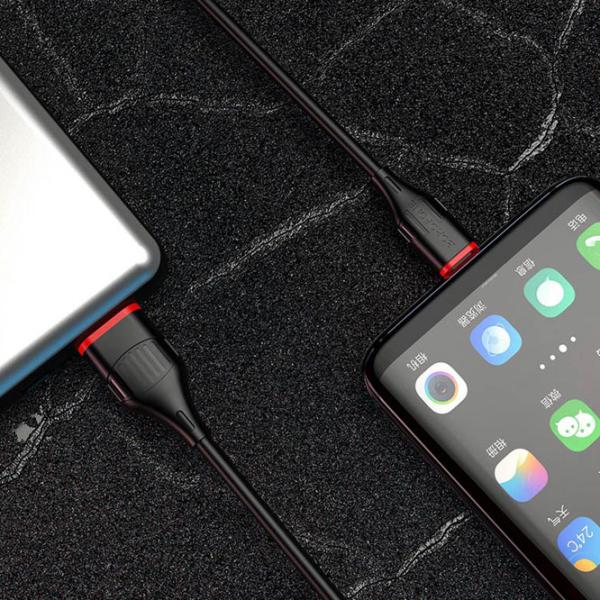 Кабель для телефона BX-17 Borofone USB Type-A + USB Type-C 1 м/ Черный photo 4