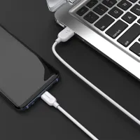 Cablu pentru telefon BX-14 Borofone USB Type-A + USB Type-C 2 m/ White photo 5