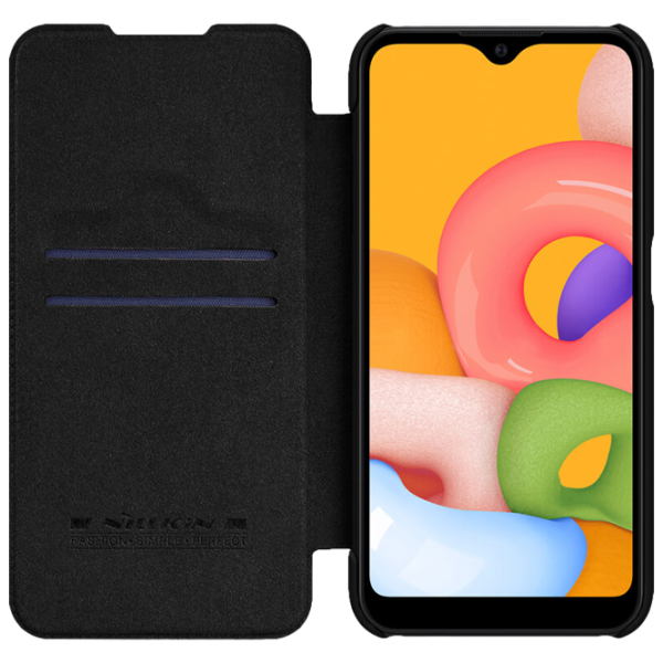 Husă pentru smartphone Samsung Galaxy A01 Nillkin/ Flip Cover/ Leather/ TPU/ Black photo 4