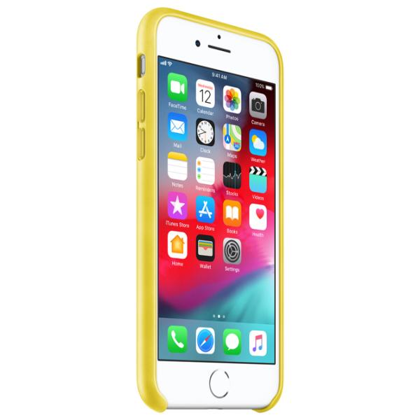 Чехол для смартфона Apple iPhone 7/ 8 Apple/ Back/ Leather/ Желтый photo 3 Чехол для смартфона Apple iPhone 7/ 8 Apple/ Back/ Leather/ Желтый photo 3