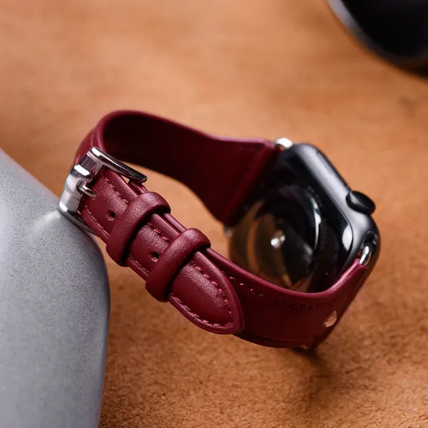 Curelușă Apple Watch WB05 Piele/ 38/ 40 mm/ Red photo 3