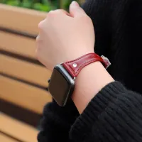 Ремень Apple Watch WB05 Кожа/ 38/ 40 мм/ Красный photo 4