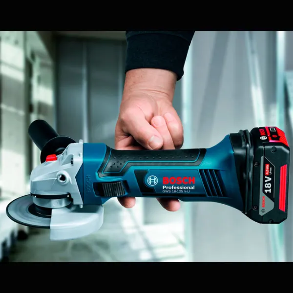 Polizor Bosch GWS 18-125 V-LI Unghiular / Blue photo 7