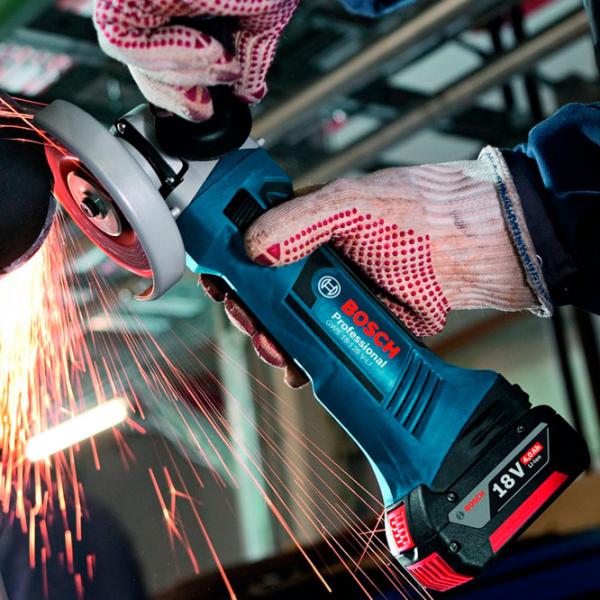 Polizor Bosch GWS 18-125 V-LI Unghiular / Blue photo 8