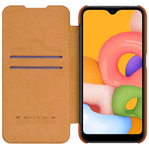 Husă pentru smartphone Samsung Galaxy A01 Nillkin/ Flip Cover/ Leather/ TPU/ Brown photo 4 Husă pentru smartphone Samsung Galaxy A01 Nillkin/ Flip Cover/ Leather/ TPU/ Brown photo 4