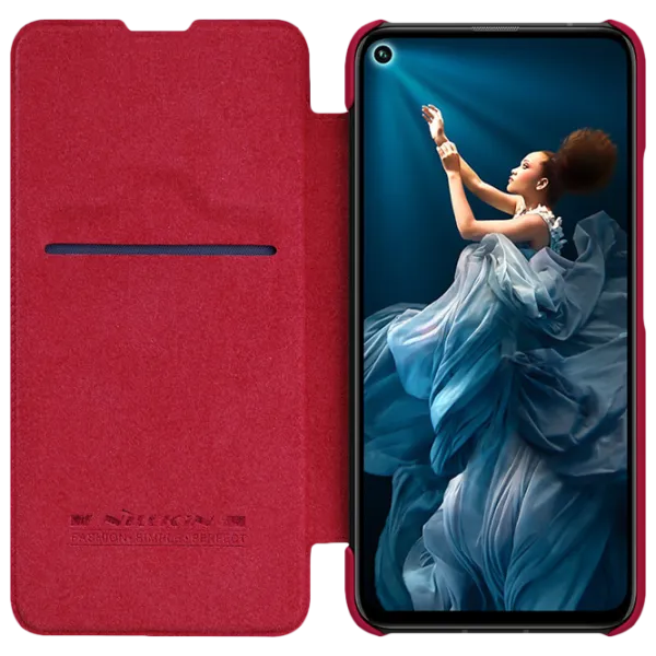 Husă pentru smartphone Huawei Nova 5T Nillkin/ Flip Cover/ Leather/ TPU/ Red photo 3