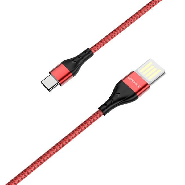Кабель USB BU-11 Borofone USB Type-A + USB Type-C 1.2 м/ Красный photo 2