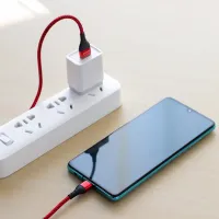 Cablu USB BU-11 Borofone USB Type-A + USB Type-C 1.2 m/ Red photo 4