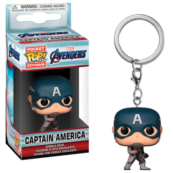 Breloc Funko Pocket Pop Keychain Avengers Captain America 36678 3+/ Multicolor photo 3