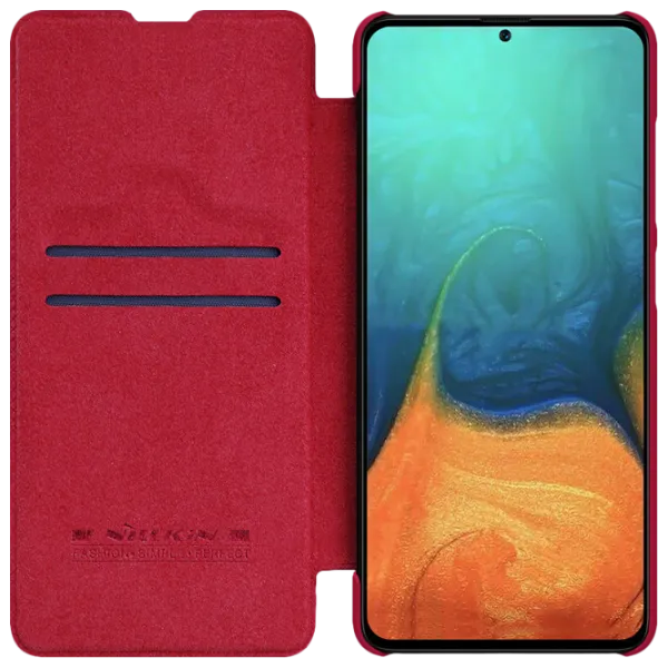 Husă pentru smartphone Samsung Galaxy A71 Nillkin/ Flip Cover/ Leather/ TPU/ Red photo 3
