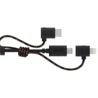 Кабель для телефона 3-in-1 Moshi USB Type-A + microUSB, USB Type-C, Lightning 1 м/ Черный photo 2