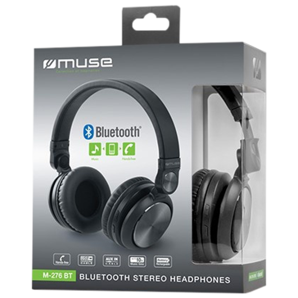 Наушники Muse M-276 BT Черный Беспроводные/ Персональный photo 3