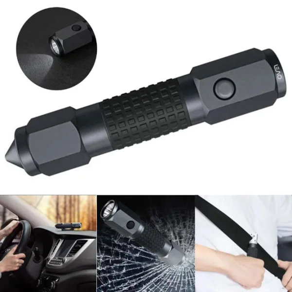 Фонарик Xiaomi Leao A10 Car Safety Hammer Черный photo 4 Фонарик Xiaomi Leao A10 Car Safety Hammer Черный photo 4
