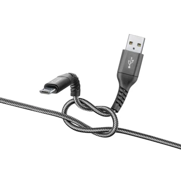 Cablu pentru telefon TETRACABMUSB1MK Cellularline USB Type-A + microUSB 1.2 m/ Black photo 4