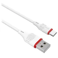 Cablu pentru telefon BX-17 Borofone USB Type-A + USB Type-C 1 m/ White photo 2