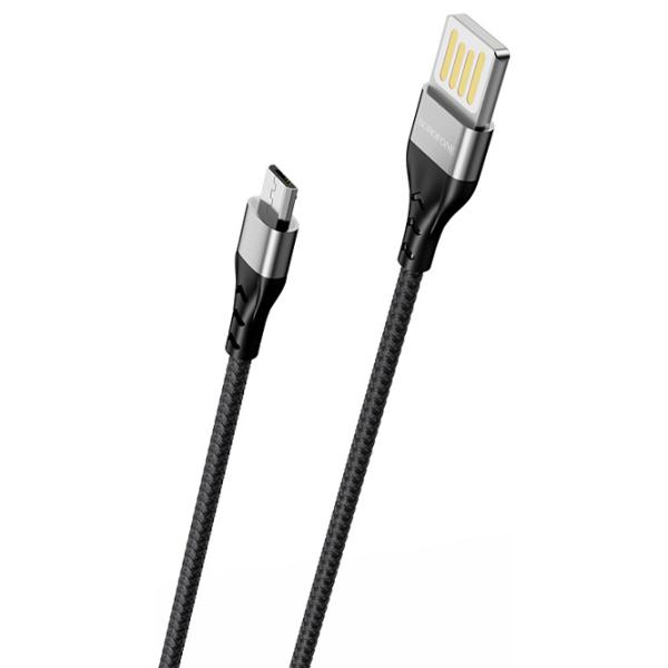 Кабель для телефона BU-11 Borofone USB Type-A + microUSB 1.2 м/ Черный photo 2