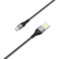 Cablu pentru telefon BU-11 Borofone USB Type-A + microUSB 1.2 m/ Black photo 3