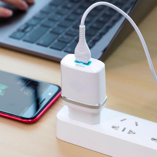 Încărcător de rețea EVO USB QC3.0 (MicroUSB) 3 A/ White photo 6