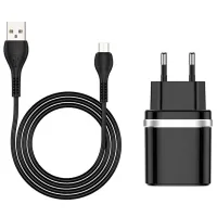 Încărcător de rețea EVO USB QC3.0 (MicroUSB) 3 A/ Black photo 2