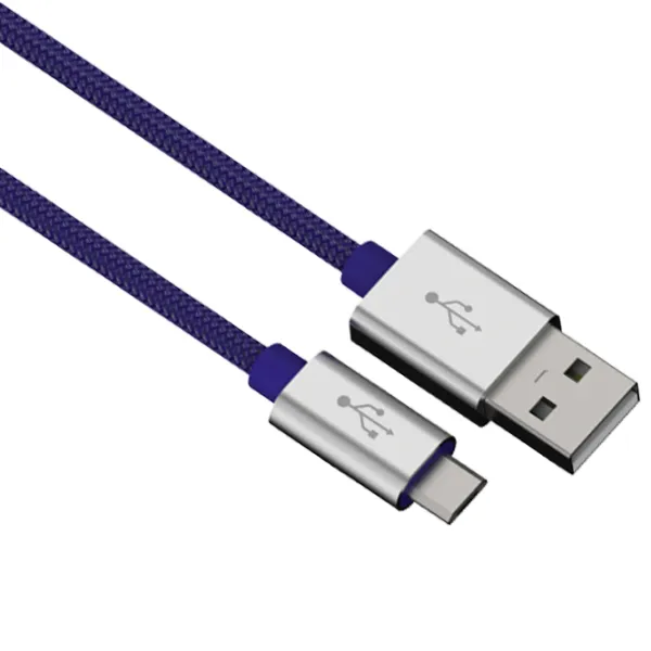 Кабель USB Aluminium Hama USB Type-A + microUSB 1 м/ Синий photo 3