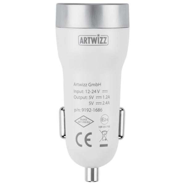 Încărcător auto Artwizz CarPlug 2.4 A/ White photo 2