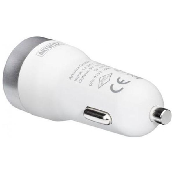 Încărcător auto Artwizz CarPlug 2.4 A/ White photo 3