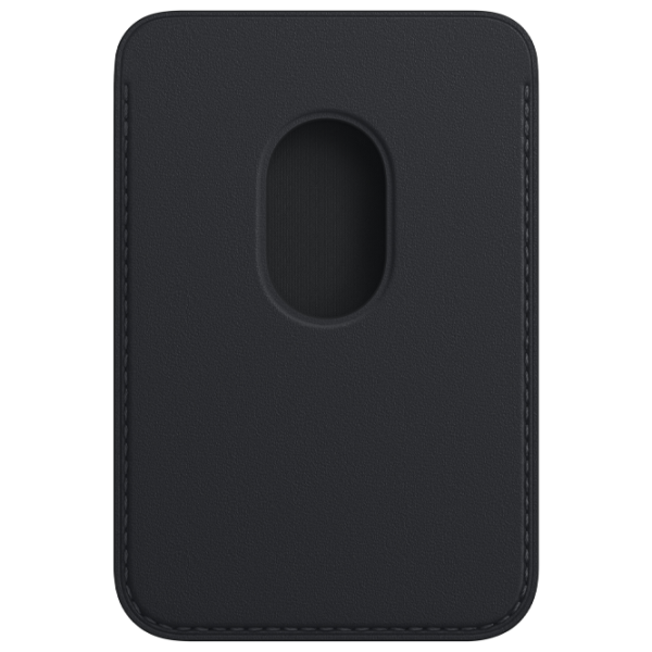 Чехол-бумажник Apple iPhone 12 - 14 All Apple/ MagSafe Back/ Кожа/ Midnight Черный photo 2