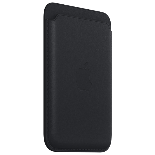 Чехол-бумажник Apple iPhone 12 - 14 All Apple/ MagSafe Back/ Кожа/ Midnight Черный photo 3