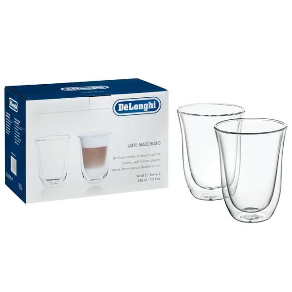 Set de pahare DeLonghi DBWALLLATTE 0.22l 2 buc. Transparent photo 2